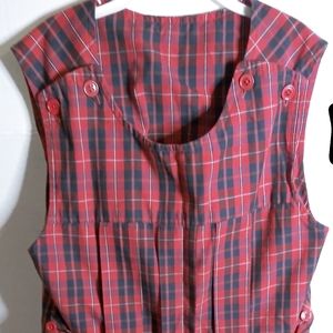 Plaid round neck jumper color Royal plaid #165